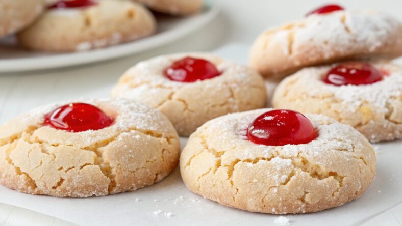 Amaretti with Cherry Center