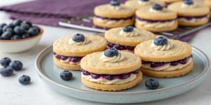 Blueberry Cream Sandwich Cookies